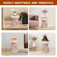 thumbnail image 4 of Wooden side table, wooden stump side table, natural paulownia round coffee table, wooden stump stool, natural paulownia hand-carved, suitable for living room, bedroom, garden, terrace, 4 of 7