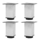 thumbnail image 4 of Patas de mesa cuadradas ajustables de acero inoxidable, 4 Uds., 38x80mm, para gabinete, sofá y barra, 4 of 5