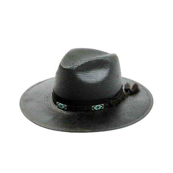 Stetson Men's Helix Beaded Straw Western Fashion Hat Black