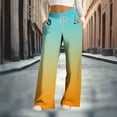 thumbnail image 2 of Rutainlusire Womens Trendy Gradient Color Loose Comfy Pants Sweatpants 2025 Women's Fashionable Striped Printed Drawstring Wide Leg Loose Casual Pocket Pants, 2 of 5