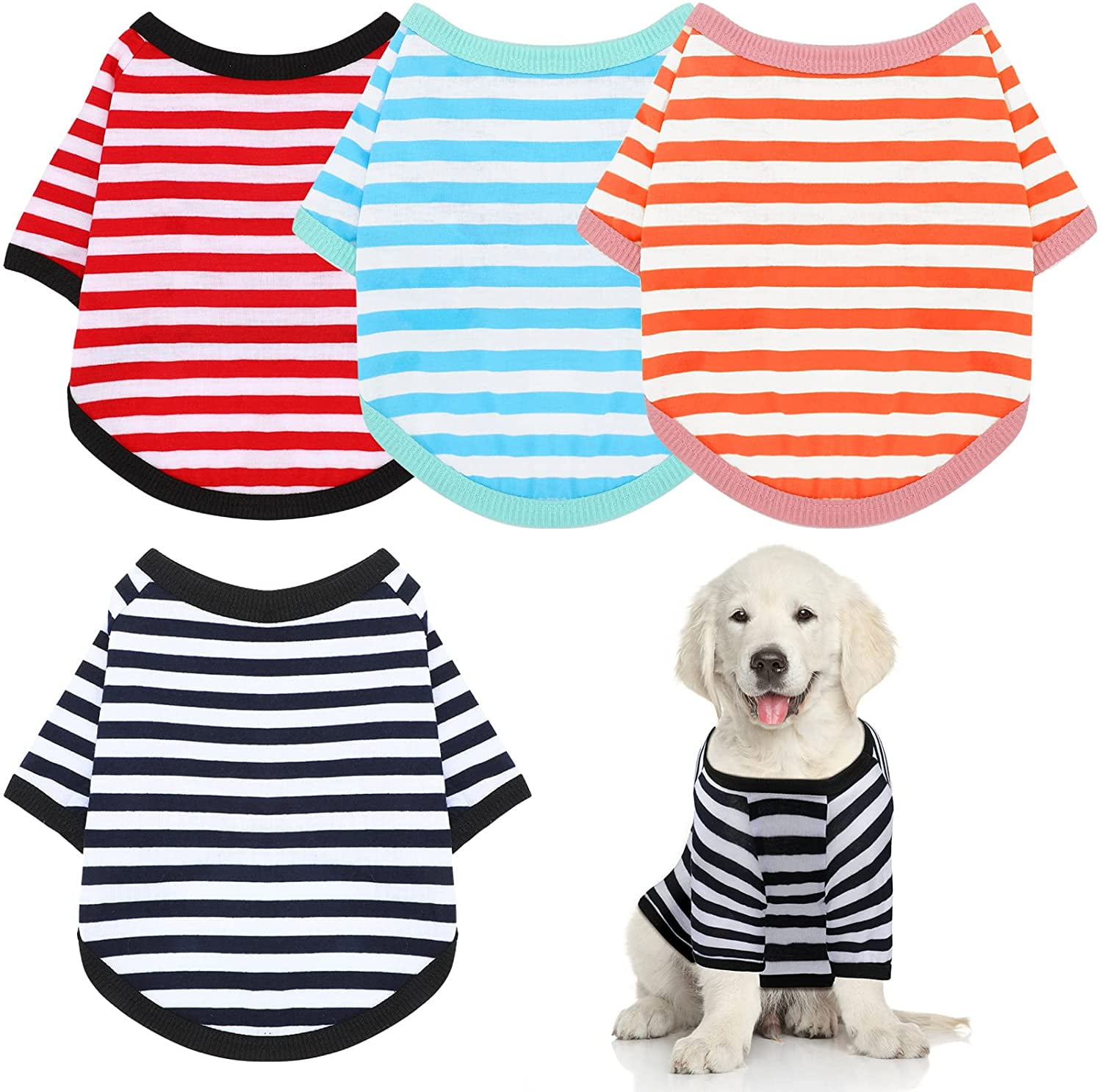 striped dog shirt