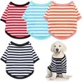 thumbnail image 1 of 4 Piezas Camisa para Perros pequeños Camiseta a Rayas Ropa para Mascotas Sudadera para Cachorros Ropa para Perros pequeños a medianos, 1 of 7