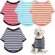 thumbnail image 1 of 4 Piezas Camisa para Perros Camiseta a Rayas para Perros pequeños Ropa para Mascotas Sudadera para Cachorros Ropa para Perros para Perros pequeños a medianosNegro, Rojo, Naranja, AzulXXL, 1 of 5