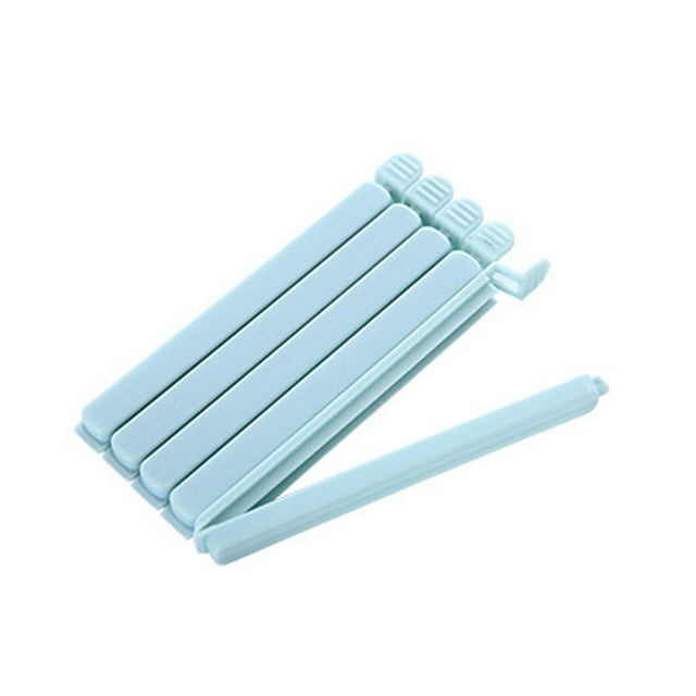 WIFKLSIIPG Food Bag Sealing Artifact Sealing Clip Kitchen Food Bag Proof Fresh Keeping Clip Strip Snack Clip(Blue)