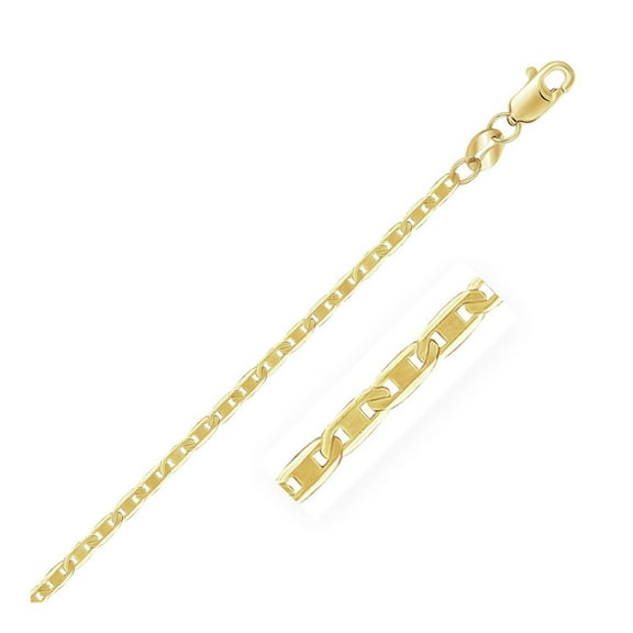 10k Yellow Gold Mariner Link Chain 1.7mm 20 in