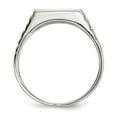 thumbnail image 2 of White Sterling Silver Ring Band Fashion 6x11mm Open Back Signet, 2 of 3