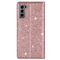 thumbnail image 4 of SaniMore Magnetic Flip Wallet Case for Samsung Galaxy S22 Plus 6.6", PU Leather Ultra-Thin Glitter Cover Buil-in Card Slot & Kickstand Shockproof Protective Shell for Samsung S22 Plus, Rosegold, 4 of 8