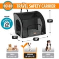thumbnail image 3 of K&H Pet Products Travel Safety Carrier for Pets Gray/Black Medium 24 X 19 X 17 Inches, 3 of 10