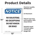 thumbnail image 2 of (2 Pack) No Soliciting No Exceptions Do OSHA Notice Sign 10 Inch X 14 Inch Vinyl Label Decal Sticker Weather Resistant, UV Protected for Workplace, Business, and Construction Site, Made, 2 of 7
