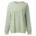 thumbnail image 4 of Oversized Sweatshirt For Women Crewneck Long Sleeve Fleece Lined Pullover Tops Fall Outfits Winter Clothes 2026 Loose Fit Pullover Tops Mint Green 2XL, 4 of 5