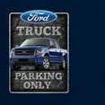 thumbnail image 2 of Wild Bobby, Ford Truck Parking Only Sign Gift for Owners of Ford, Cars and Trucks, Front and Back Unisex Crewneck Graphic Sweatshirt, Navy, 5X-Large, 2 of 4