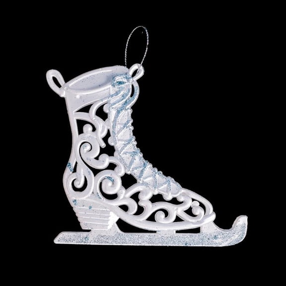 ULTNICE 4Pcs Ice Skate Shoes Ornament Excellent Cutting Silver for Relatives Christmas Atmosphere