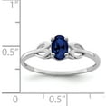 thumbnail image 4 of Sterling Silver Rhodium-Plated Created Sapphire Ring (Size 10) Made In China qbr20sep-10, 4 of 5
