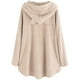 thumbnail image 1 of Vestido largo con capucha para mujer, bonito patrón de invierno con orejas de gato, forro polar borroso con capucha, vestido de manta, Tops de felpa para chicas adolescentes Pompotops gfhjh14126, 1 of 6