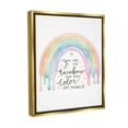 thumbnail image 4 of Stupell Industries Dripping Inspirational Rainbow Inspirational Painting Gold Floater Framed Canvas Art Print Wall Art, 17 x 21, 4 of 10
