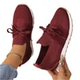 thumbnail image 2 of NexTorq Orthopedic Walking Shoes for Women Lace Up Fashion Sneakers Outdoor Non-Slip Comfort Casual Running Shoes Womens Non Slip Sports Workout Athletic Tennis Jogging Arch Support, Wine, 7, 2 of 6