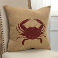 thumbnail image 5 of Tan Brown Distressed Crab Throw Pillow, 5 of 8