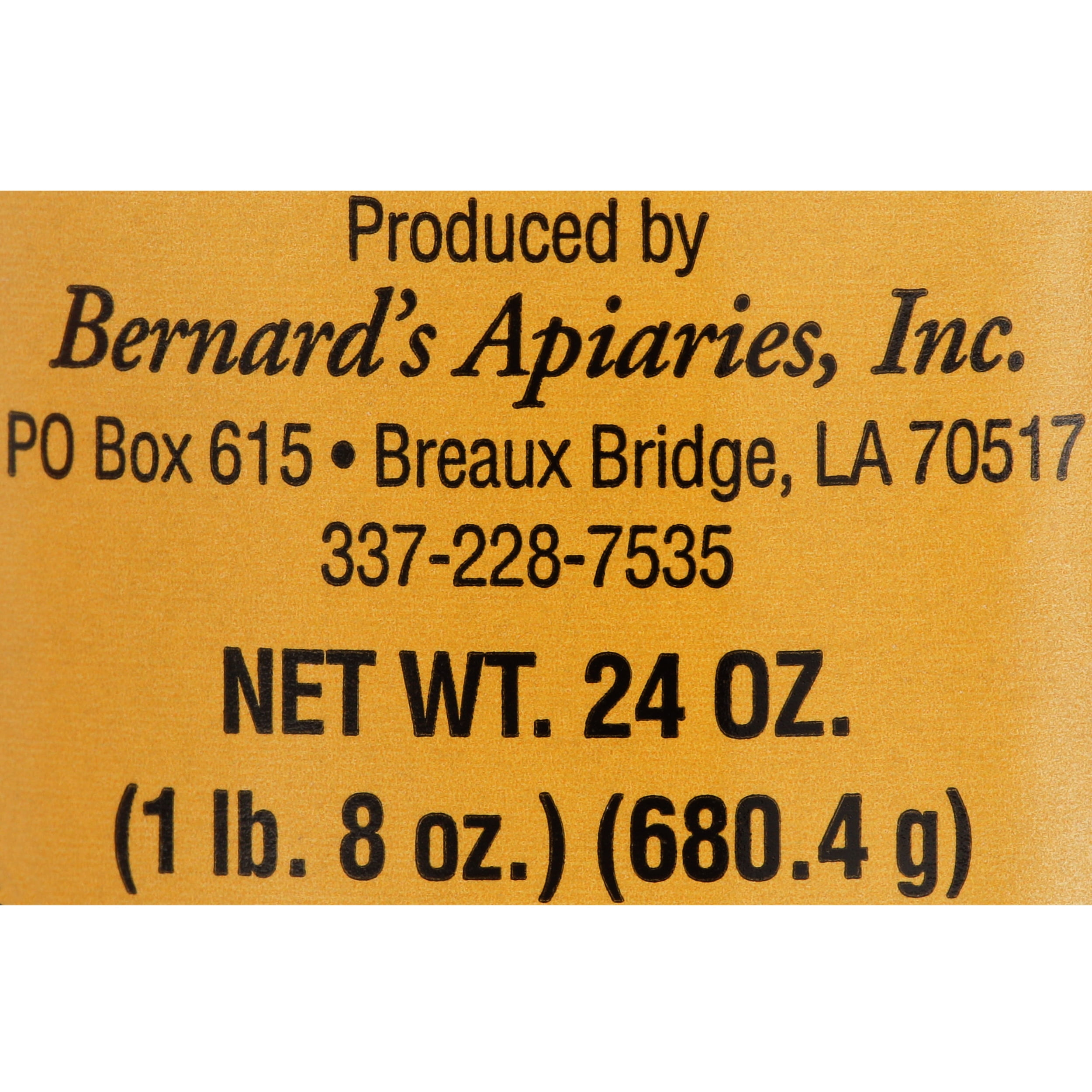 (3 pack) Bernards Pure Natural Acadiana Honey, 24 oz