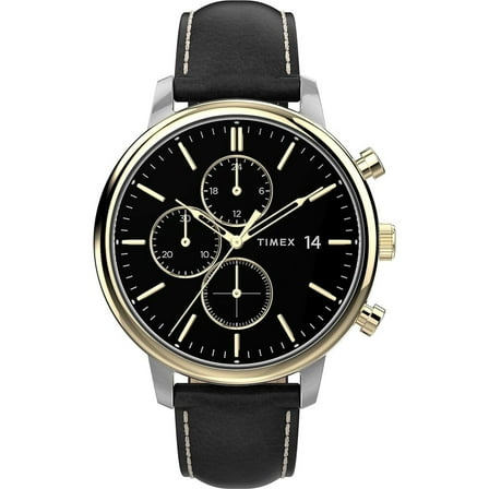 Timex TW2U39100 Men's Chicago Chronograph Black Strap Watch
