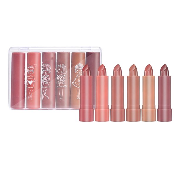 ASEIDFNSA Lip Gloss Base Neutral Lipstick 6 Pack Mattes Lipstick Makeup