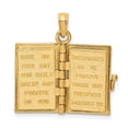 thumbnail image 3 of 14K Yellow Gold Charm Pendant Themed 23 mm 12 Enameled Lord'S Prayer Bible, 3 of 4