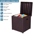 thumbnail image 3 of 51Gal/195L Outdoor Garden Plastic Storage Deck Box With Lockable Lid and Handle, Patio Storage Cabinet For Gardening Tools, Pool Toys And Patio Cushions, Weather-Resistant, Easy To Clean, Brown, 3 of 8