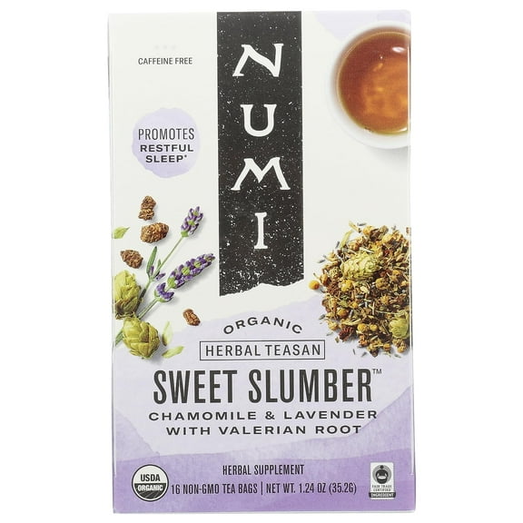 Numi Organic Sweet Slumber Herbal Tea, 16 Ct..