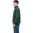thumbnail image 3 of Milltex Unisex Heavyweight Quarter Zip Fleece Jacket – Soft Cotton Blend Pullover Sweatshirt, High Neck Collar, Full Sleeve Warm Winter Casual Outerwear-Forest, 3 of 4