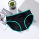 thumbnail image 3 of Gibobby Braguita cintura alta Calzoncillos Patchwork Color Ropa interior Bragas Bikini Sólido Calzoncillos para mujer Bragas Íntimos （Glauco， XS), 3 of 4