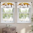 thumbnail image 2 of LALILO Kitchen Curtain Valance Globe Map Golden Rod Pocket Window Curtain 52"x 18" Set of 2, 2 of 7