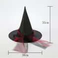 thumbnail image 3 of Xuety Witch Hat Halloween Decoration Witch Party Lace Hat Festival Party Cornered Wide Hat, 3 of 4