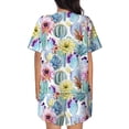 thumbnail image 6 of Fuzoiu Cactus1 Print Women's Short-Sleeved Pajama Set,Lounge Sleepwear Set,Womens Pajama Sets 2 Piece,Button-Up Top and Shorts with Pockets-XX-Large, 6 of 7
