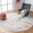 thumbnail image 2 of SAFAVIEH Tulum Herbert Distressed Southwestern Area Rug, 6'7" x 6'7" Round, Ivory/Gold, 2 of 8