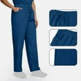thumbnail image 3 of Scrubs for Women Set: V-Neck Top & Stretch Straight Leg Pants for Medical Work Nursing Healthcare Yoga Scrub Matching Sets, 3 of 5