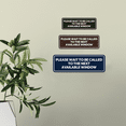 thumbnail image 3 of Signs ByLITA Standard Please Wait To Be Called To The Next Available Window Door or Wall Sign Durable ABS Plastic | Laser Engraved | Easy Installation | Elegant Design Sign (Ivory/Dark Brown) - Small, 3 of 7