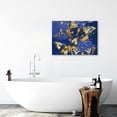 thumbnail image 6 of YILUYINQING Butterflies Blue Gold Art Modern Canvas Prints Wall Decor, Ready To Hang Home Room Art Decor 20x16in, 6 of 6