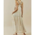 thumbnail image 4 of Chouyatou Women's Laced Embroidered Tulle Bib Dress Casual Loose Adjustable Straps Maxi Dress(Apricot,L), 4 of 4