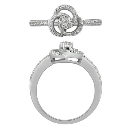 .38 Carat Diamond Swirl Ring in 10 Karat White Gold