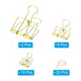 thumbnail image 3 of Unique Bargains 38 Pieces Metal Wire Binder Clips and Paper Clip Set, Paper Clip Gold Tone, 3 of 6