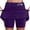 Purple, variant on Women's Tennis Skirts Summer Skirt 2 Women's Mid Rise Culottes With Pocket Sports Casual Fashion Printed Skirt Platform Competitor Analysis Highlight Excludes Color/Size Attributes Red XXL