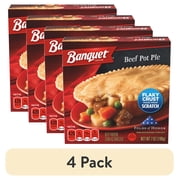 (4 pack) Banquet Beef Pot Pie, 8g Protein, Frozen Meal, 7 oz.