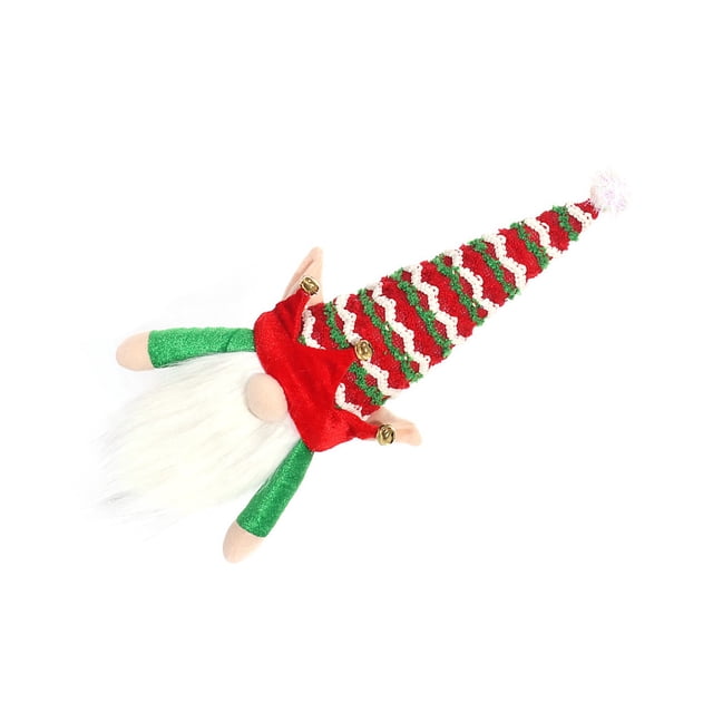 Billuyoard Funda para botella de vino, muñeca sin rostro, ropa de elfo, funda para botella de vino, sombrero de enano, decoración navideña para Kits de decoración para fiestas Verde