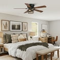 thumbnail image 6 of Parrot Uncle Farmhouse 48-Inch Brown Ceiling Fan with Lights and Remote,  Low Profile Ceiling Fan with Light, 6 of 15