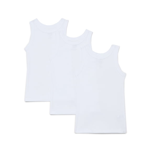 Wonder Nation Girls Kid Tough Tank Tops, 3-Pack, Sizes 4-18 and Plus