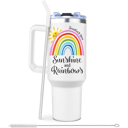 Sending Sunshine Gifts for Women Get Well Soon Gifts for Women Inspirational/Cancer Care/Thinking of You/Sympathy Gifts for Women Friends Christmas Birthday Gifts for Women 40 Oz Tumbler