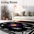 thumbnail image 2 of ODIKA 3'x5' Machine Washable Non-Slip Area Rug, Spooky Phantom Tree Skirt with Haunted Castle Moonlight Design High Traffic Rug, Black, 631679, 2 of 7