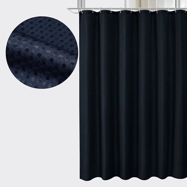 Xiao Hua Cortinas de ducha para baño, de tela lavable, impermeables, para ducha (azul marino)