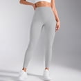 thumbnail image 5 of Women's High Waisted Yoga Pants, Seamless Texture Fitness Leggings, Hip Lifting Slim Fit Long Length Quick Drying Workout Pants, Tummy Control Butt Lifting Leggings for Women Grey M, 5 of 8