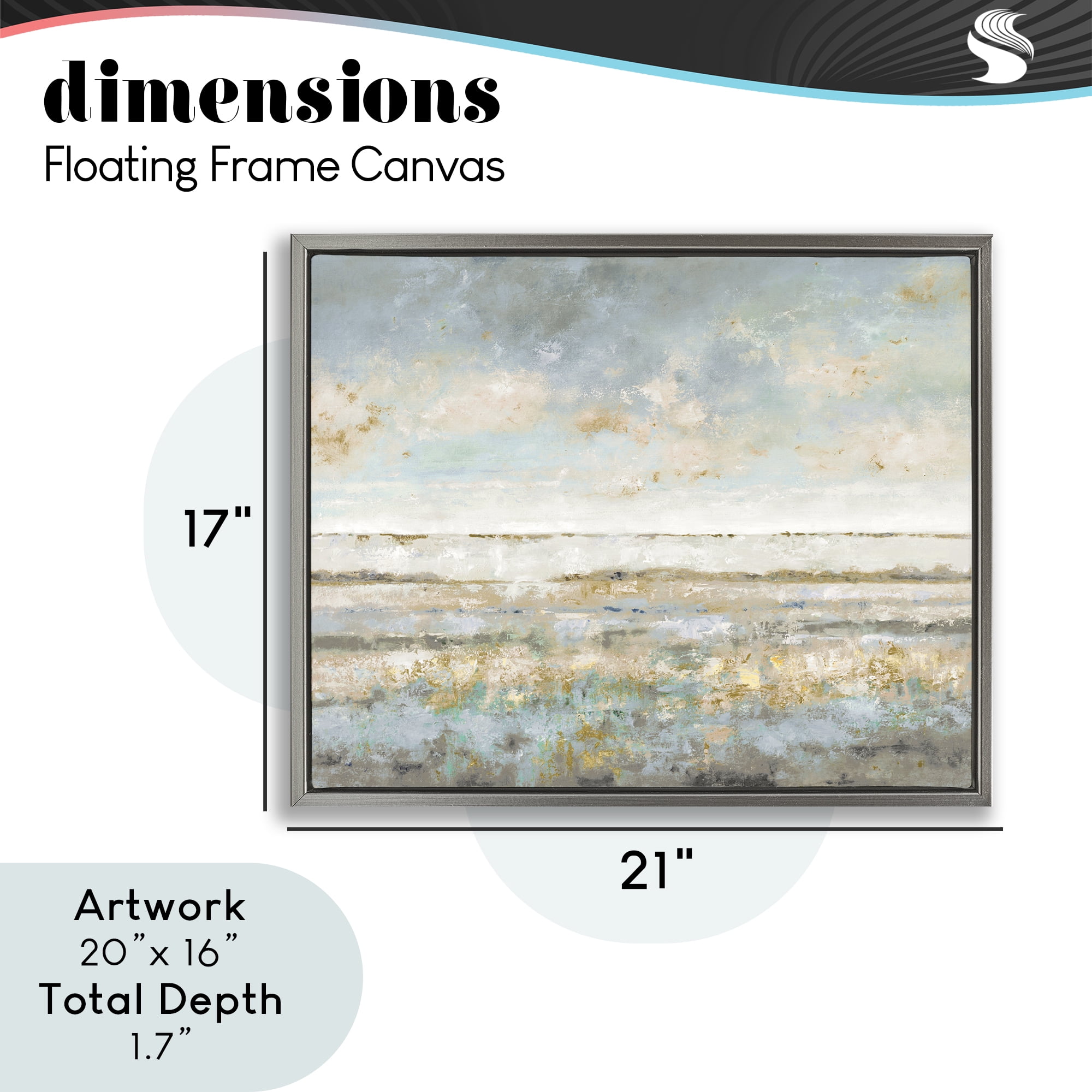 Stupell Industries Contemplative Mood Abstract Gray Framed Floater Canvas Wall Art, design by Lorenzo Collective