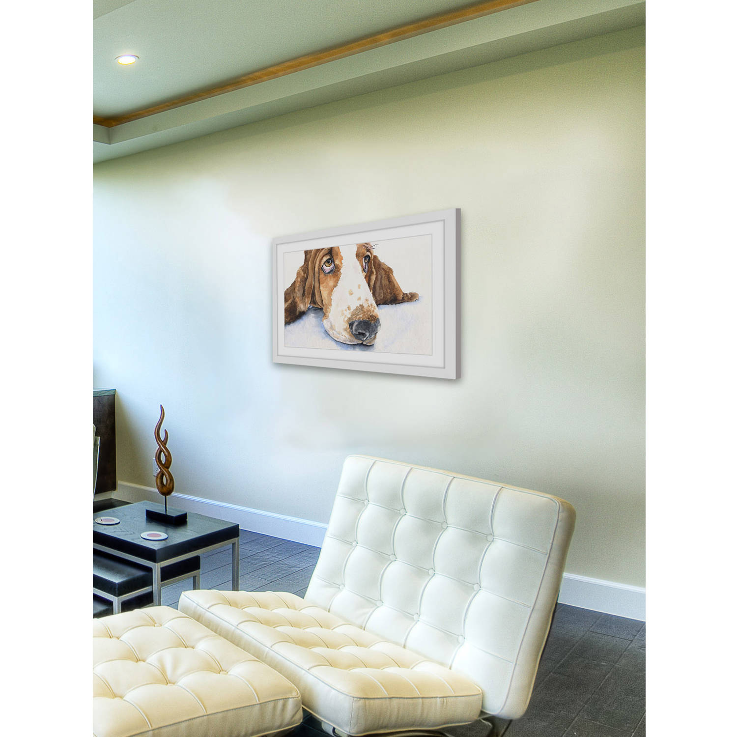 "Basset 4" Framed Painting Print
